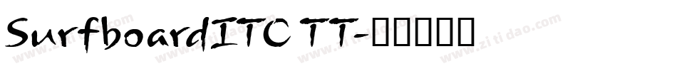 SurfboardITC TT字体转换